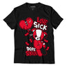 Red Black White DopeSkill T-Shirt Love Sick Graphic