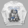 True Blue 1s DopeSkill Long Sleeve T-Shirt Real Lover Graphic - White