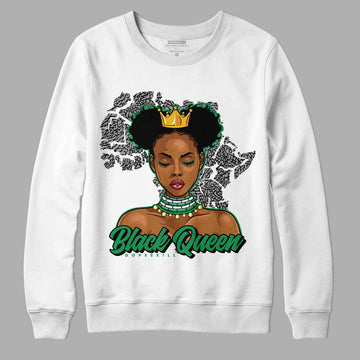 Jordan 3 WMNS “Lucky Green” DopeSkill Sweatshirt Black Queen Graphic Streetwear - White