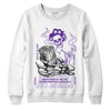 Jordan 3 Dark Iris DopeSkill Sweatshirt Show Me The Money Graphic - White 