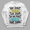 Jordan 5 Aqua DopeSkill Long Sleeve T-Shirt Grind Shine Graphic Streetwear  - White 