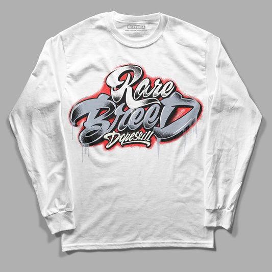 Jordan 3 Retro White Cement Reimagined DopeSkill Long Sleeve T-Shirt Rare Breed Type Graphic Streetwear - White