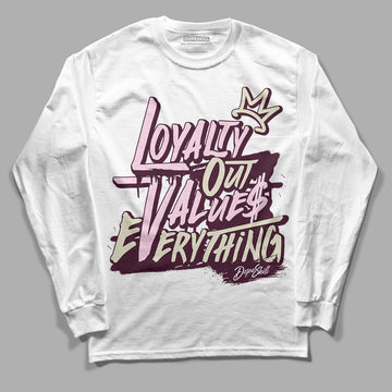 Dunk Low Night Maroon and Medium Soft Pink DopeSkill Long Sleeve T-Shirt LOVE Graphic Streetwear - White