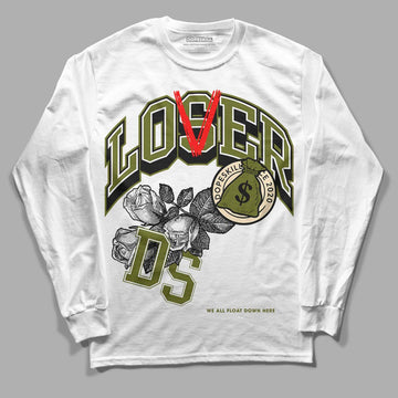 Travis Scott x Jordan 1 Low OG “Olive” DopeSkill Long Sleeve T-Shirt Loser Lover Graphic Streetwear - White