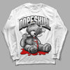 Jordan 1 High 85 Black White DopeSkill Long Sleeve T-Shirt Sick Bear Graphic Streetwear  - White 