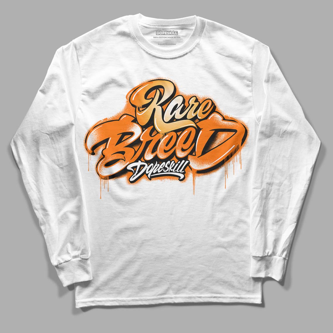 Wmns Dunk Low 'Magma Orange DopeSkill Long Sleeve T-Shirt Rare Breed Type Graphic Streetwear - White