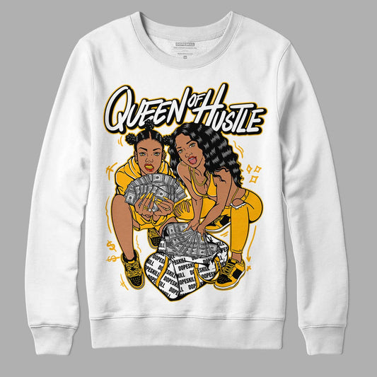 Goldenrod Dunk DopeSkill Sweatshirt Queen Of Hustle Graphic - White 