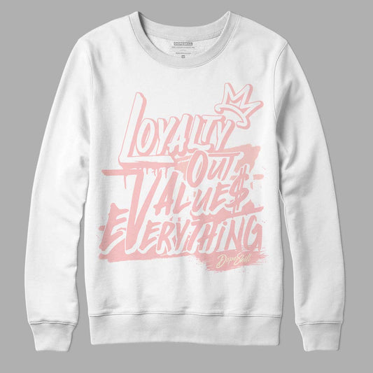 Jordan 1 High OG WMNS Washed Pink DopeSkill Sweatshirt LOVE Graphic Streetwear - WHite