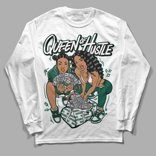 Lottery Pack Malachite Green Dunk Low DopeSkill Long Sleeve T-Shirt Queen Of Hustle Graphic - White