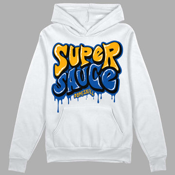 Dunk Blue Jay and University Gold DopeSkill Hoodie Sweatshirt Super Sauce Graphic Streetwear - White