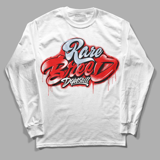 Cherry 11s DopeSkill Long Sleeve T-Shirt Rare Breed Type Graphic - White