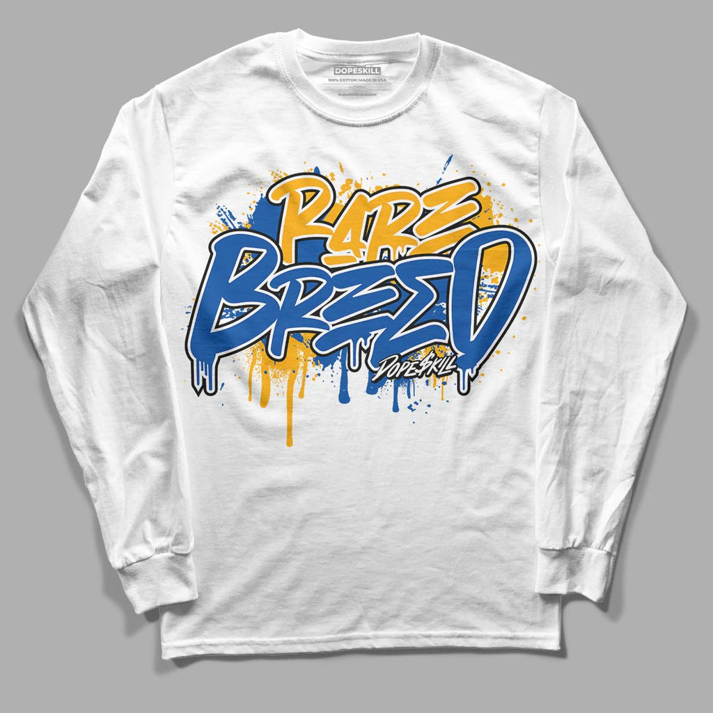 Dunk Blue Jay and University Gold DopeSkill Long Sleeve T-Shirt Rare Breed Graphic Streetwear - White