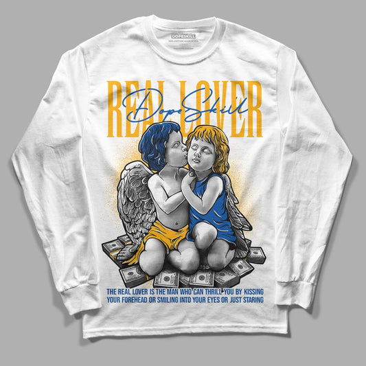 Dunk Blue Jay and University Gold DopeSkill Long Sleeve T-Shirt Real Lover Graphic Streetwear - White