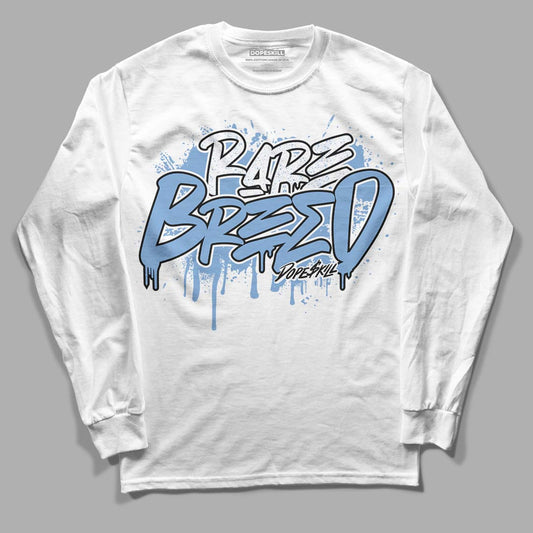Jordan 5 Retro University Blue DopeSkill Long Sleeve T-Shirt Rare Breed Graphic Streetwear - White
