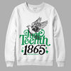 Jordan 1 Low Lucky Green DopeSkill Sweatshirt Juneteenth 1865 Graphic Streetwear - White