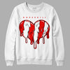 Cherry 11s DopeSkill Sweatshirt Slime Drip Heart Graphic - White