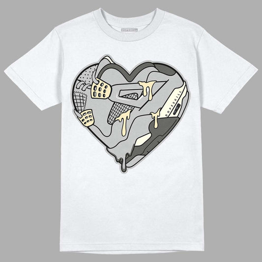 Jordan 4 Retro SE Craft Photon Dust DopeSkill T-Shirt Heart Jordan 4 Graphic Streetwear - White 