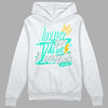 New Emerald 1s  DopeSkill Hoodie Sweatshirt LOVE Graphic - White 