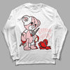 Jordan 1 High OG WMNS Washed Pink DopeSkill Long Sleeve T-Shirt Broken Heart Graphic Streetwear - White