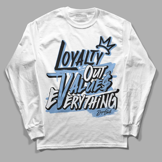 Jordan 5 Retro University Blue DopeSkill Long Sleeve T-Shirt LOVE Graphic Streetwear - White 