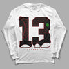 Jordan 13 Retro Playoffs DopeSkill Long Sleeve T-Shirt No.13 Graphic Streetwear - White 