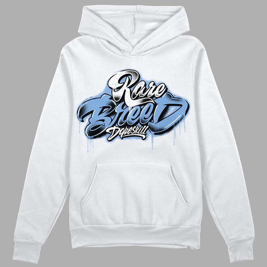 Jordan 5 Retro University Blue DopeSkill Hoodie Sweatshirt Rare Breed Type Graphic Streetwear - White