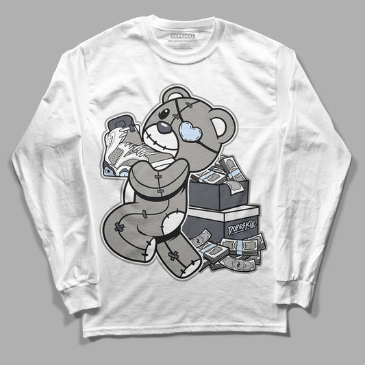 Jordan 6 Retro Cool Grey DopeSkill Long Sleeve T-Shirt Bear Steals Sneaker Graphic Streetwear - White 