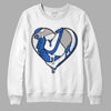 True Blue 1s DopeSkill Sweatshirt Heart Jordan 1 Graphic - White