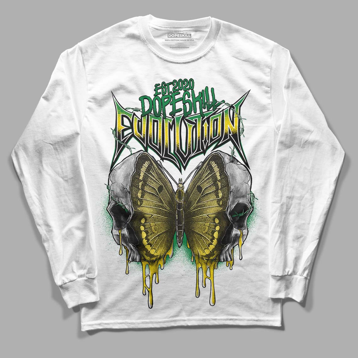 Dunk Low Reverse Brazil DopeSkill Long Sleeve T-Shirt DopeSkill Evolution Graphic - White