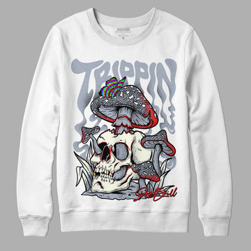 Jordan 3 Retro White Cement Reimagined DopeSkill Sweatshirt Trippin Graphic Streetwear - White