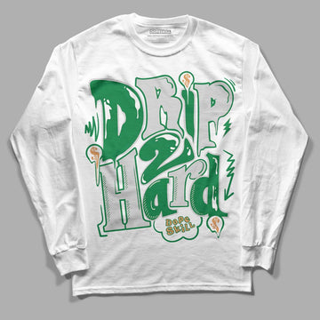 Nike SB x Jordan 4 “Pine Green” DopeSkill Long Sleeve T-Shirt Drip Too Hard Graphic Streetwear - White