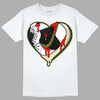 Travis Scott x Jordan 1 Low OG “Olive” DopeSkill T-Shirt Heart Jordan 1 Graphic Streetwear - White