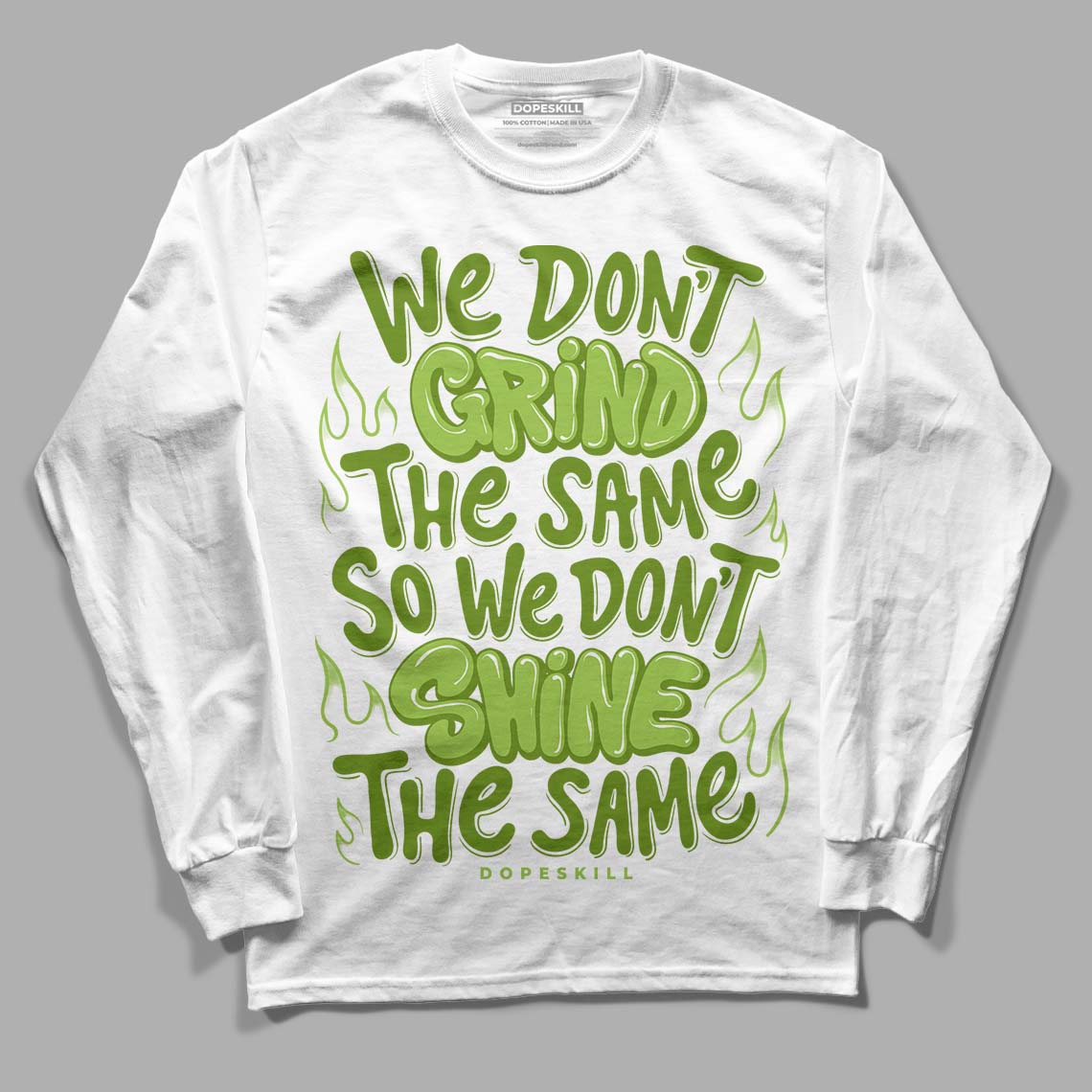 Dunk Low 'Chlorophyll DopeSkill Long Sleeve T-Shirt Grind Shine Graphic Streetwear - White 