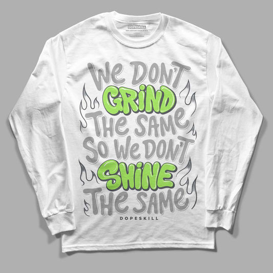 Jordan 5 Green Bean DopeSkill Long Sleeve T-Shirt Grind Shine Graphic Streetwear - White 