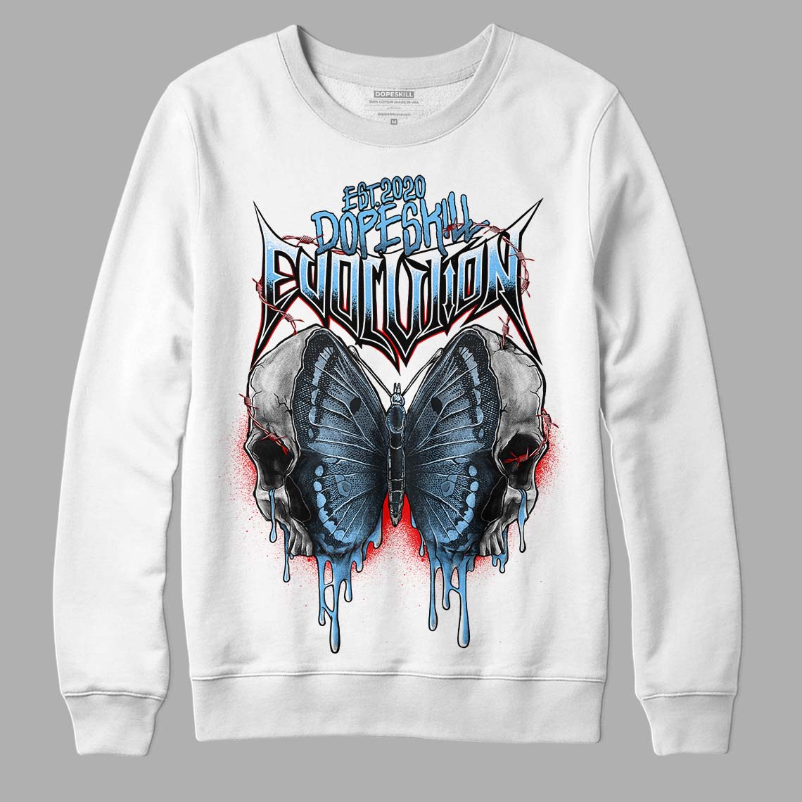 Travis Scott x Jordan 4 Retro 'Cactus Jack' DopeSkill Sweatshirt DopeSkill Evolution Graphic Streetwear - White 