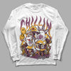 Brotherhood 1s High OG DopeSkill Long Sleeve T-Shirt Chillin Graphic - White