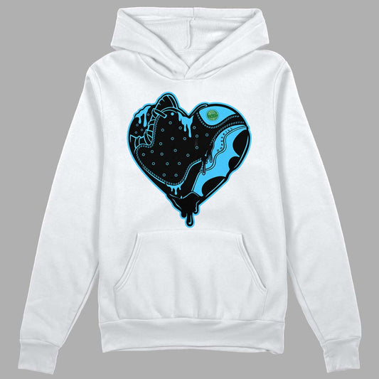 University Blue 13s DopeSkill Hoodie Sweatshirt Heart Jordan 13 Graphic - White 