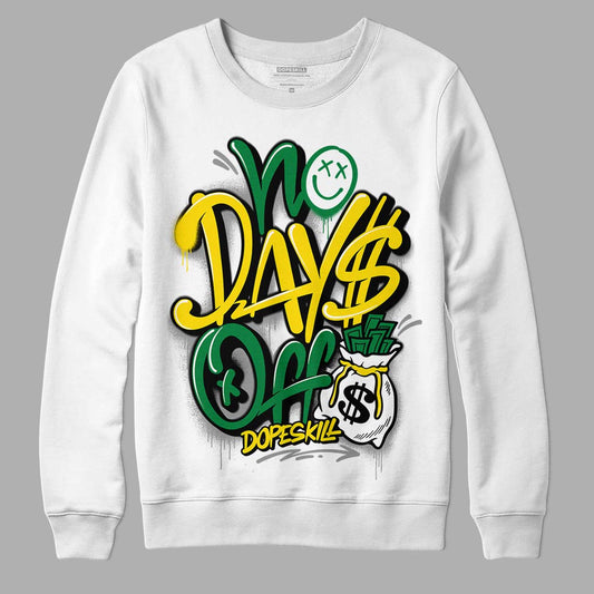 Dunk Low Reverse Brazil DopeSkill Sweatshirt No Days Off Graphic - White 