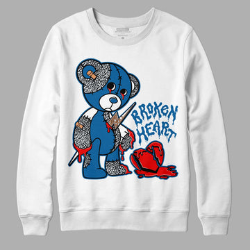 Jordan 3 Retro Wizards DopeSkill Sweatshirt Broken Heart Graphic Streetwear - White