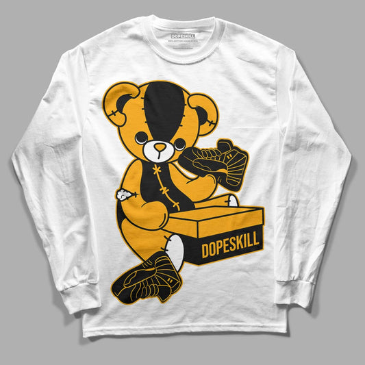 Black Taxi 12s DopeSkill Long Sleeve T-Shirt Sneakerhead BEAR Graphic - White 