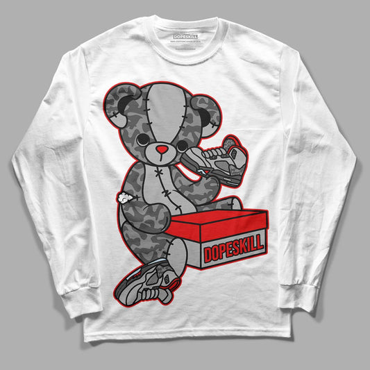 Jordan 5 Retro P51 Camo DopeSkill Long Sleeve T-Shirt Sneakerhead BEAR Graphic Streetwear - White 