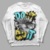 Aqua 5s DopeSkill Long Sleeve T-Shirt Don't Quit Graphic - White