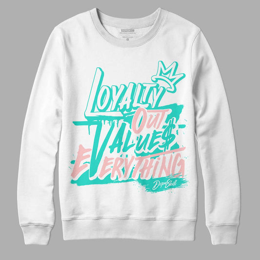 Green Snakeskin Dunk Low DopeSkill Sweatshirt LOVE Graphic - White