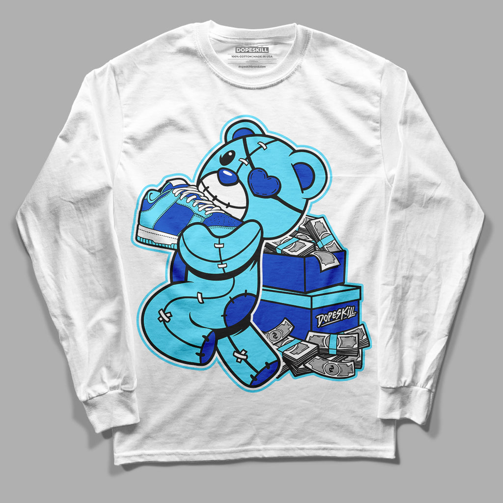 SB Dunk Argon DopeSkill Long Sleeve T-Shirt Bear Steals Sneaker Graphic - White 