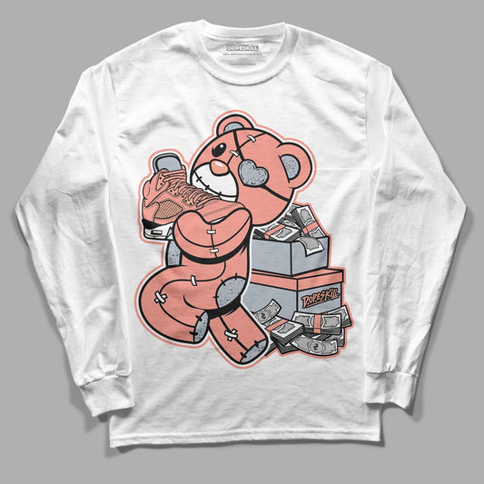 DJ Khaled x Jordan 5 Retro ‘Crimson Bliss’ DopeSkill Long Sleeve T-Shirt Bear Steals Sneaker Graphic Streetwear - White 