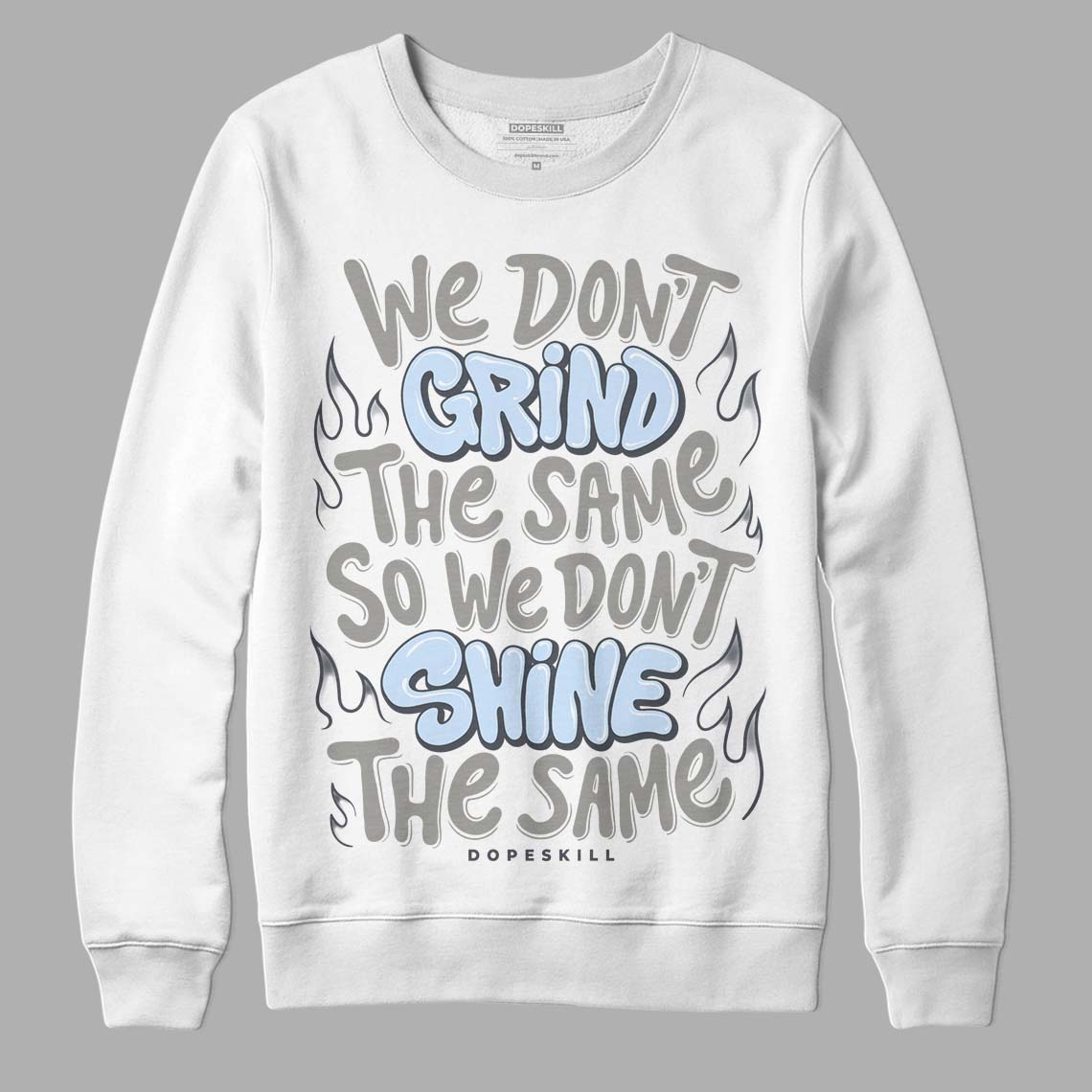 Jordan 6 Retro Cool Grey DopeSkill Sweatshirt Grind Shine Graphic Streetwear - White 