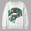 Jordan 2 Retro Lucky Green DopeSkill Sweatshirt Loser Lover Graphic Streetwear  - White 