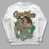 Nike SB x Jordan 4 “Pine Green” DopeSkill Long Sleeve T-Shirt Queen Of Hustle Graphic Streetwear - White