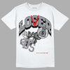 Fire Red 9s DopeSkill T-Shirt Loser Lover Graphic - White 