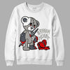 Jordan 6 Retro Cool Grey DopeSkill Sweatshirt Broken Heart Graphic Streetwear - White 